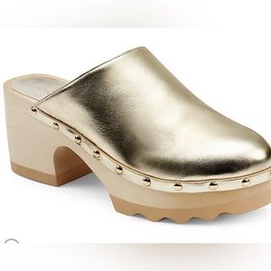 Gold clogs by Aerosoles